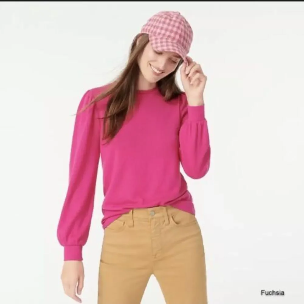 J.Crew Supercozy Puff-Sleeve Pullover Size XS